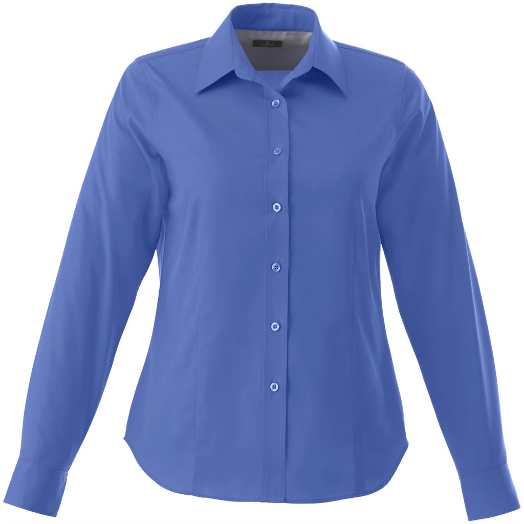 Ladies Long Sleeve Wilshire Shirt - Royal Blue - Domoney Brothers